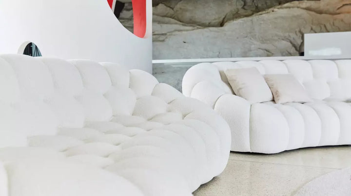 Bubble 2 Curved 3-4 Seat Sofa Orsetto Ivory Sofas Roche Bobois