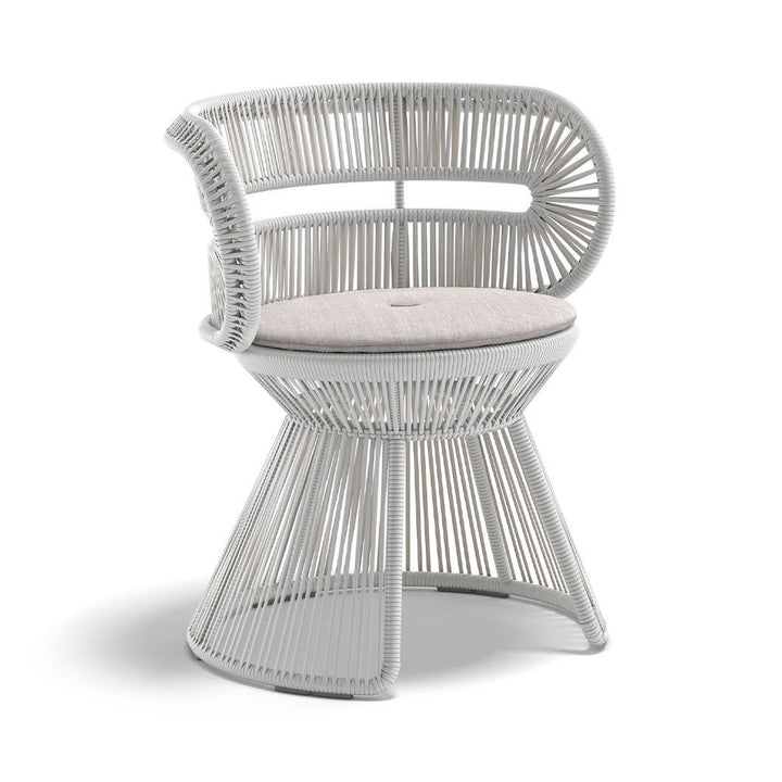 CIRQL NU Armchair with Central Base Chairs Dedon 218 Invert Twilight / 478 Natura Ash