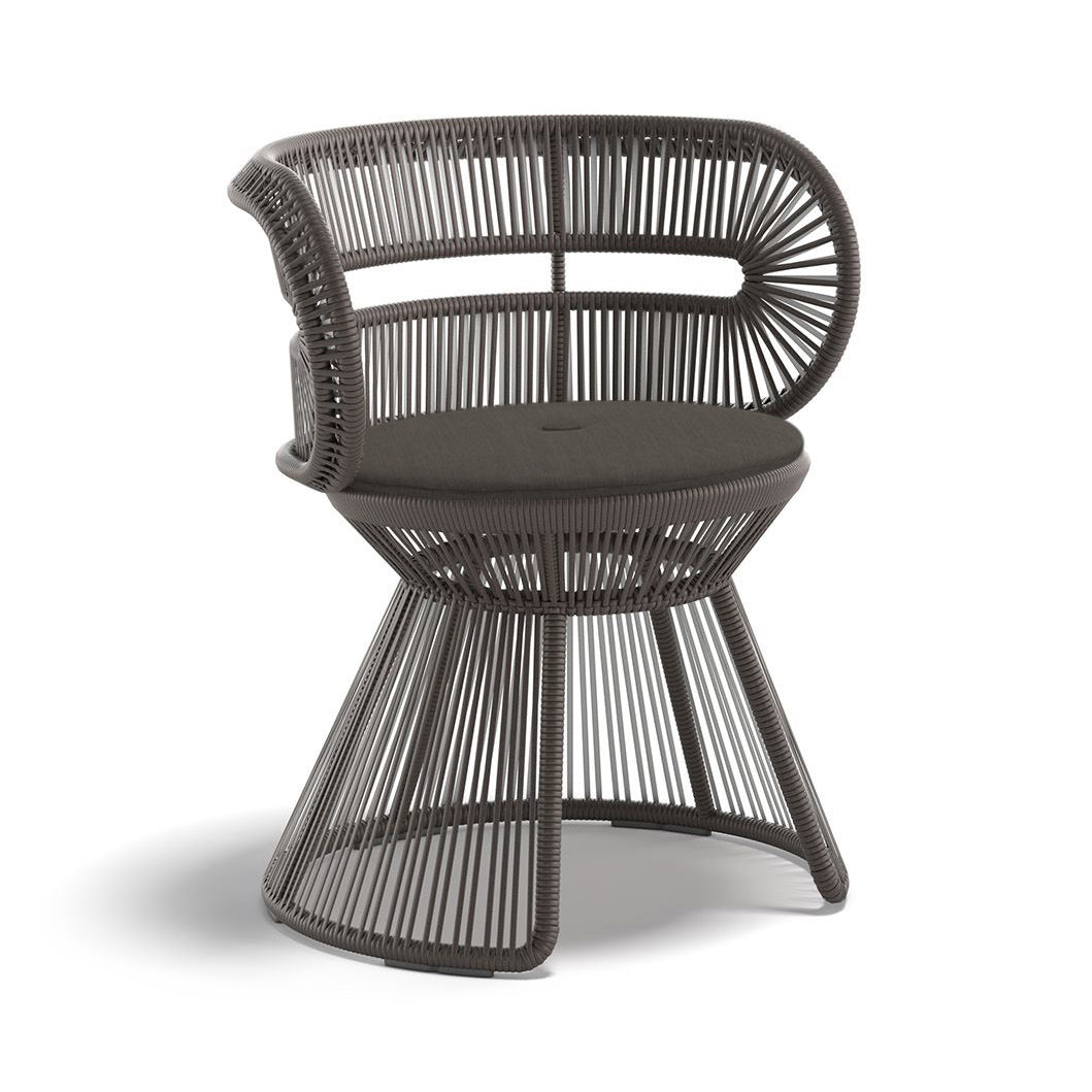 CIRQL NU Armchair with Central Base Chairs Dedon 219 Invert Nightfall / 474 Natura Dark Gray