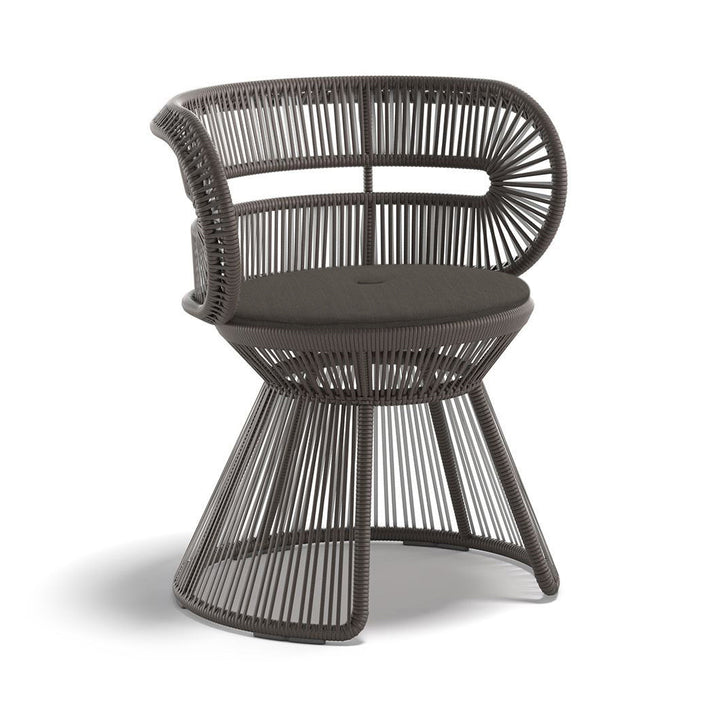 CIRQL NU Armchair with Central Base Chairs Dedon 219 Invert Nightfall / 474 Natura Dark Gray