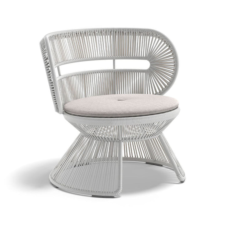 CIRQL NU Lounge Chair with Central Base Outdoor Chairs Dedon 218 Invert Twilight / 478 Natura Ash Chair Only