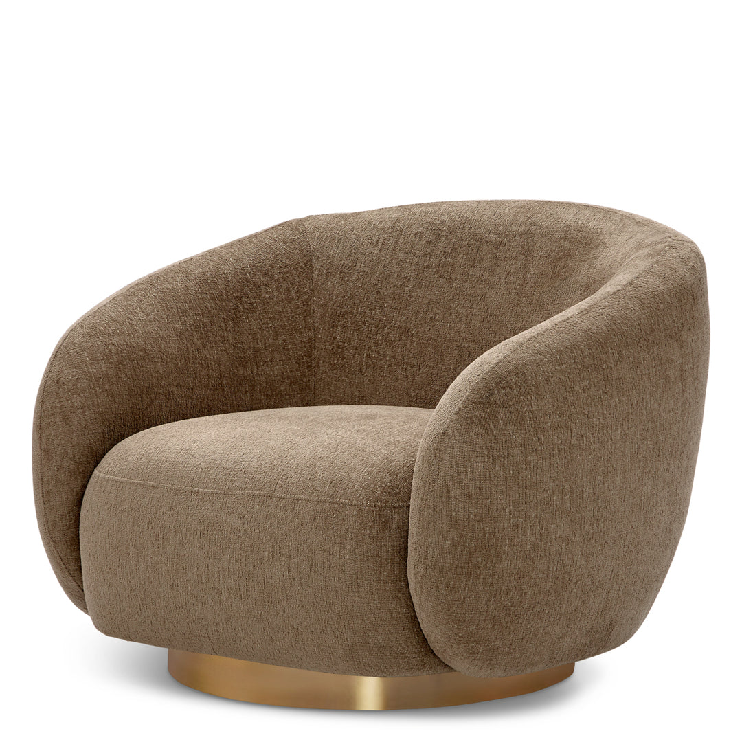 Swivel Chair Brice Stratfort Warm Grey Eichholtz