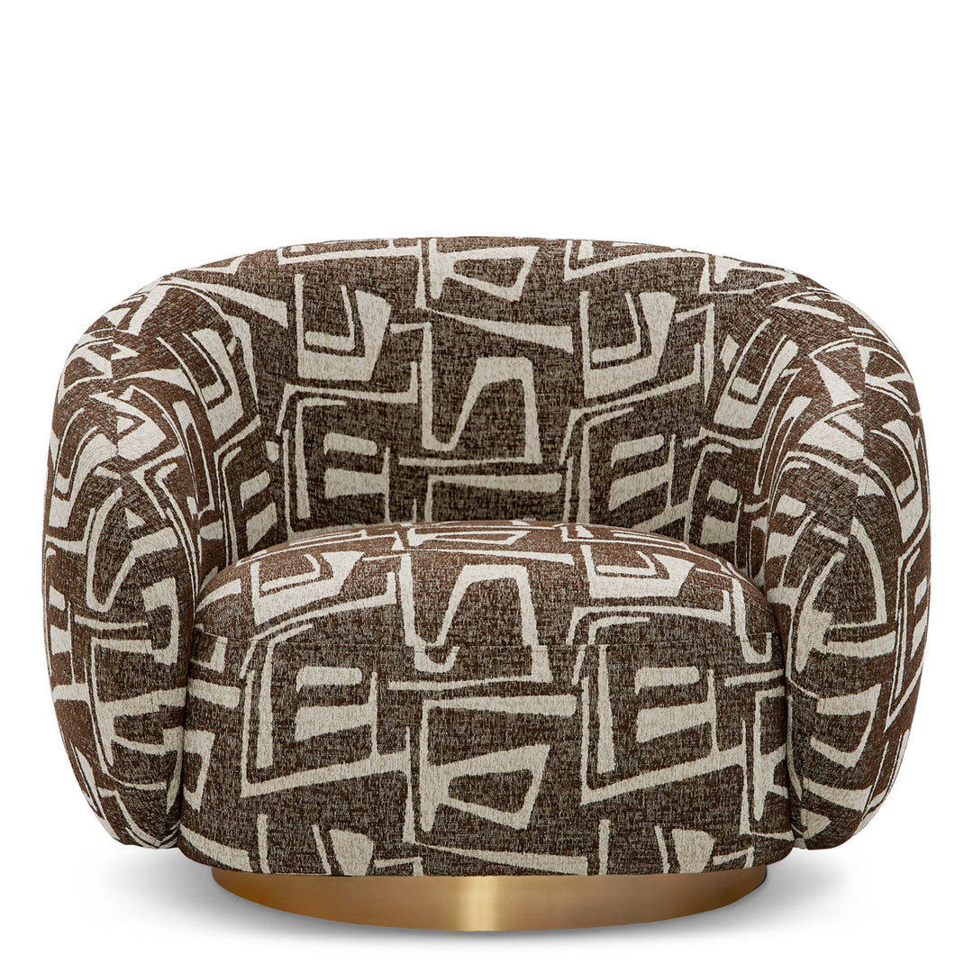 Swivel Chair Brice Davenport Dark Brown Chairs Eichholtz