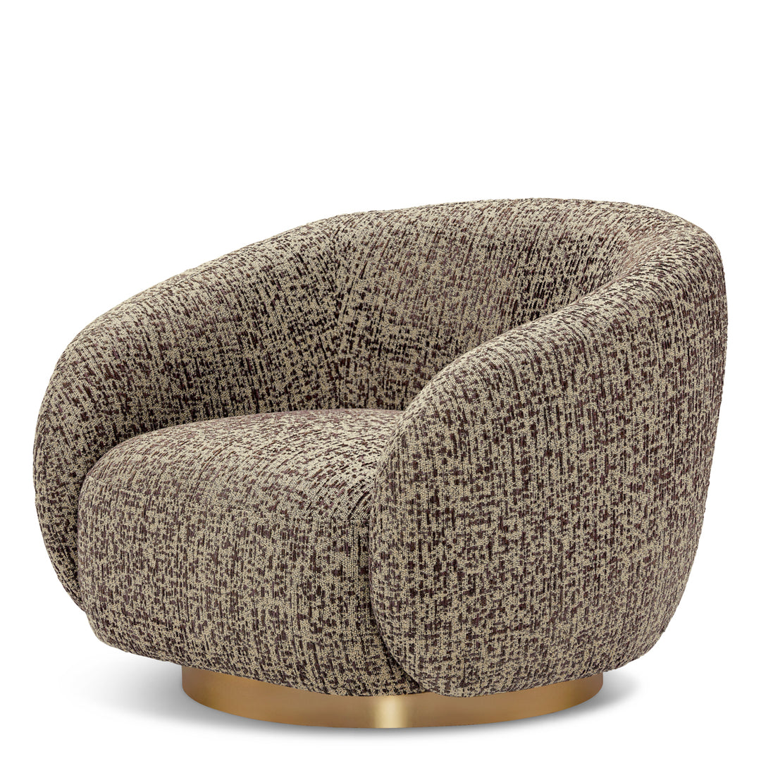 Swivel Chair Brice Montclair Dark Brown Eichholtz