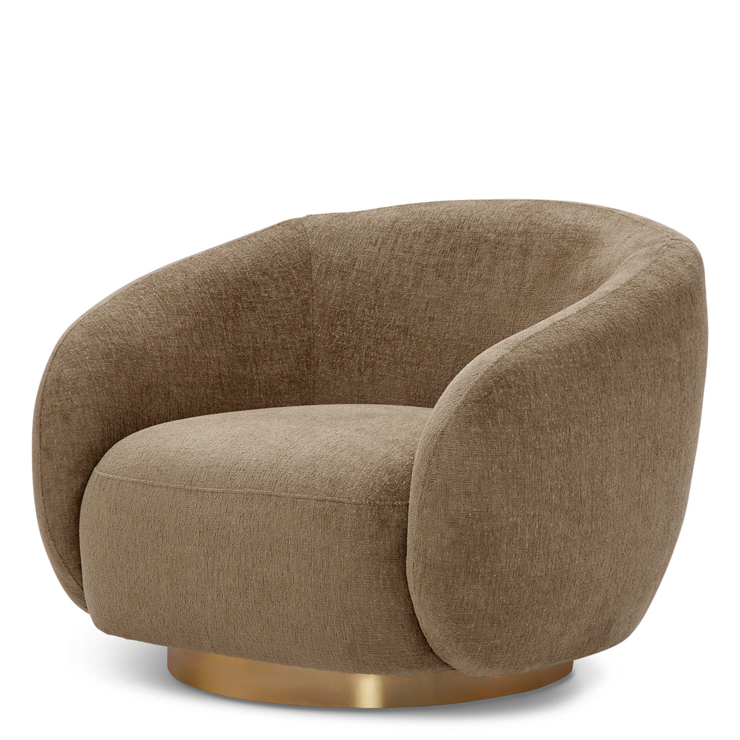 Swivel Chair Brice Hastings Brown Eichholtz
