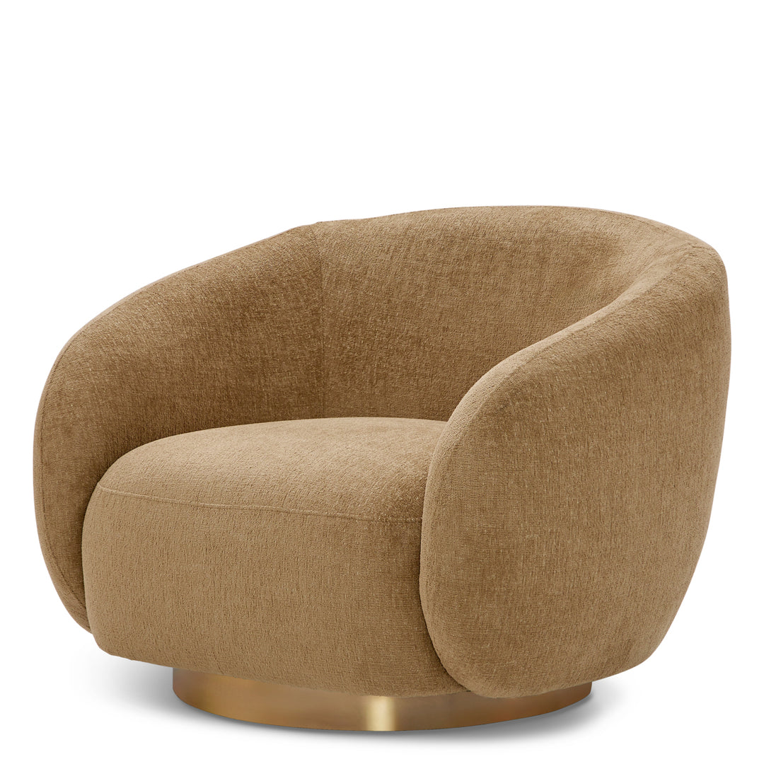 Swivel Chair Brice Hastings Camel Eichholtz