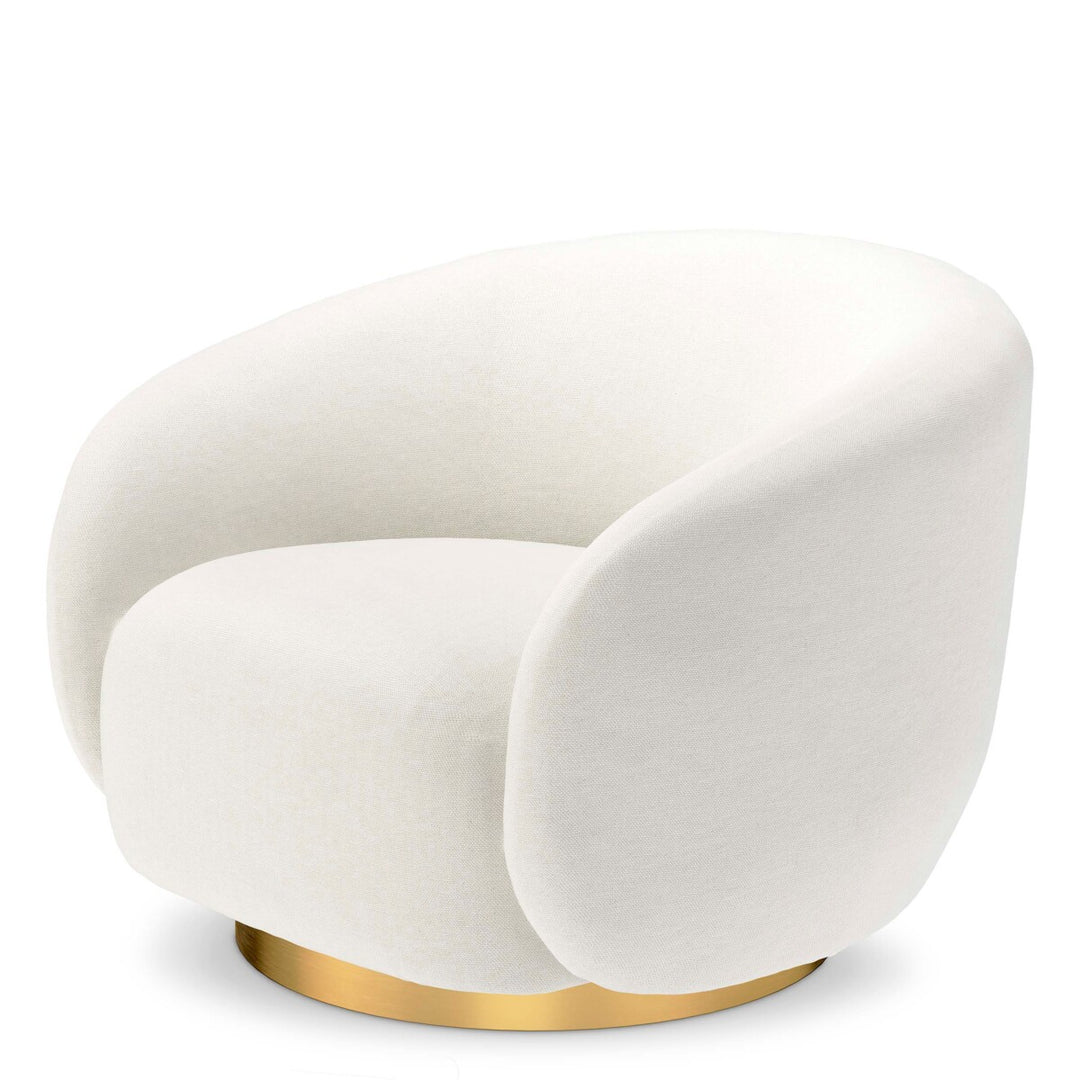 Swivel Chair Brice Muslin White Eichholtz