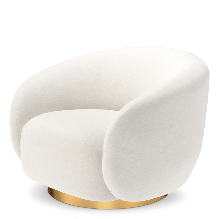 Swivel Chair Brice Muslin White Chairs Eichholtz