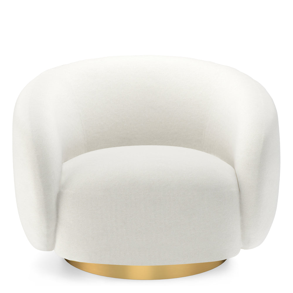 Swivel Chair Brice Muslin White Eichholtz