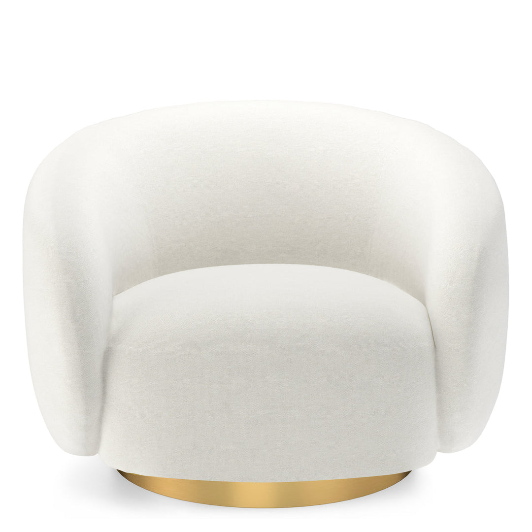 Swivel Chair Brice Muslin White Chairs Eichholtz