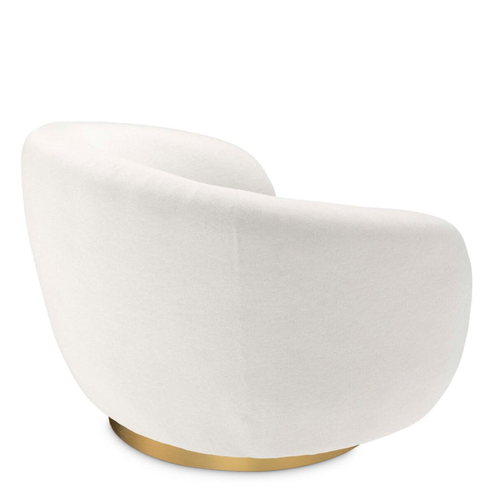 Swivel Chair Brice Muslin White Chairs Eichholtz
