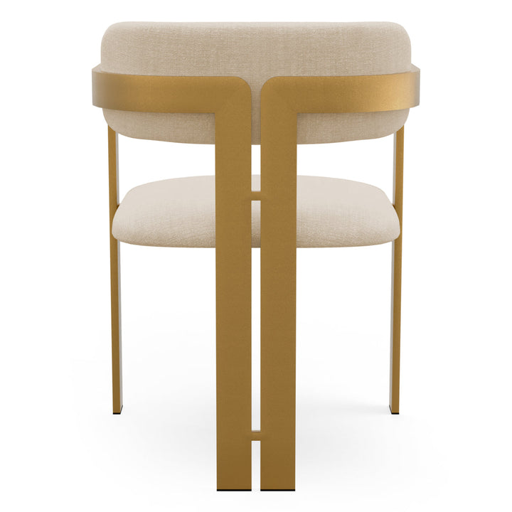Dining Chair Donato Brushed Brass Finish Stratfort Pearl Chairs Eichholtz