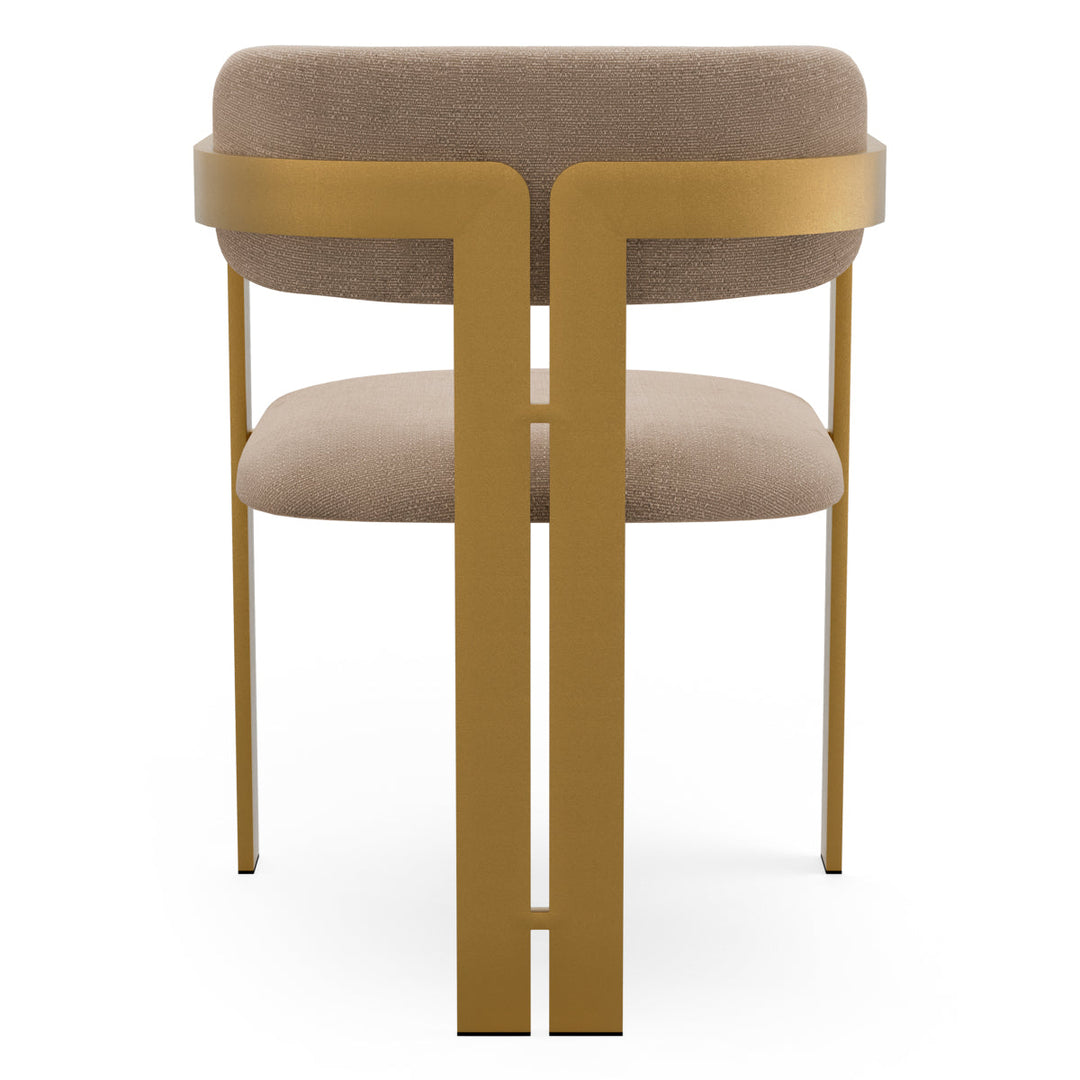 Dining Chair Donato Brushed Brass Finish Stratfort Warm Grey Chairs Eichholtz