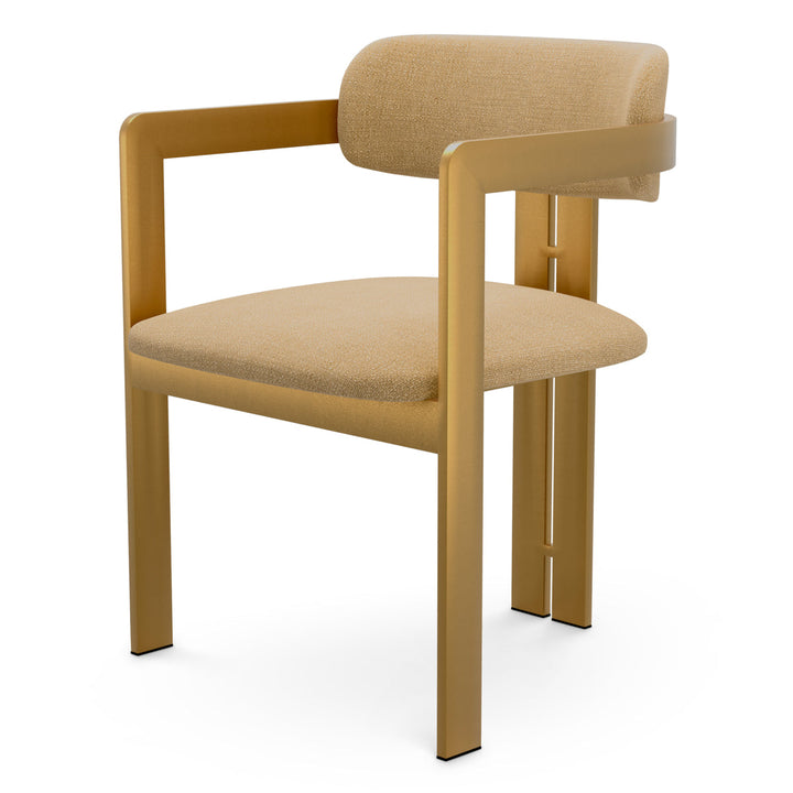 Dining Chair Donato Brushed Brass Finish Stratfort Honey Chairs Eichholtz