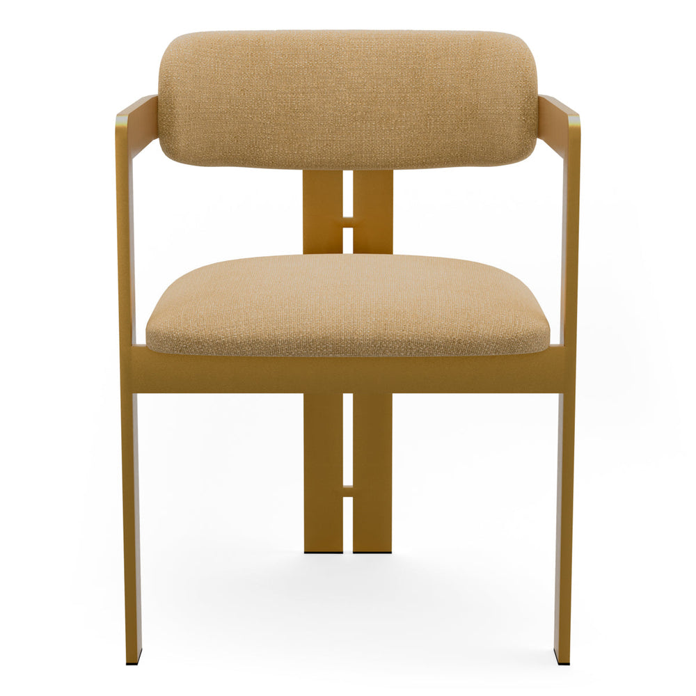 Dining Chair Donato Brushed Brass Finish Stratfort Honey Chairs Eichholtz