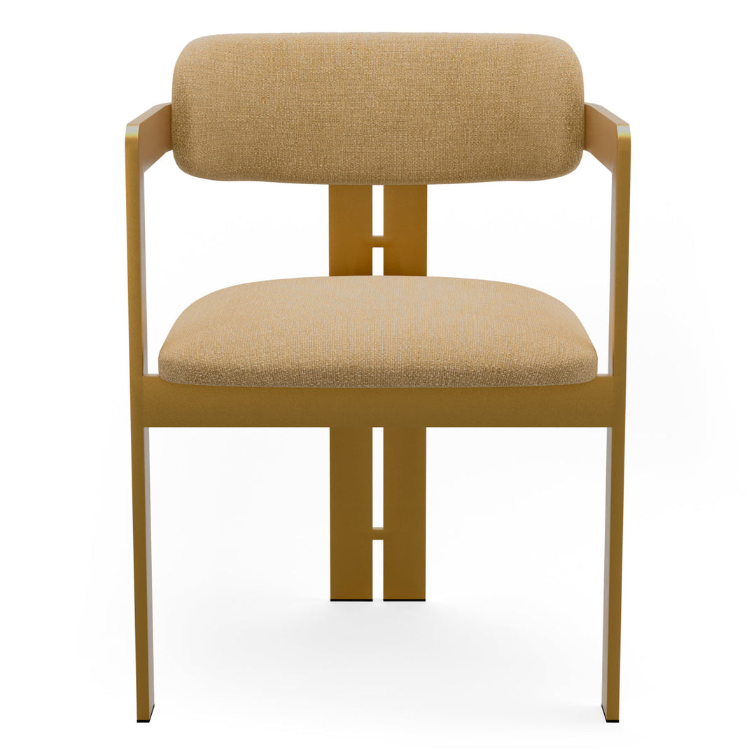 Dining Chair Donato Brushed Brass Finish Stratfort Honey Chairs Eichholtz