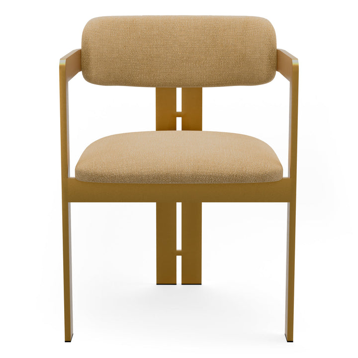 Dining Chair Donato Brushed Brass Finish Stratfort Honey Chairs Eichholtz