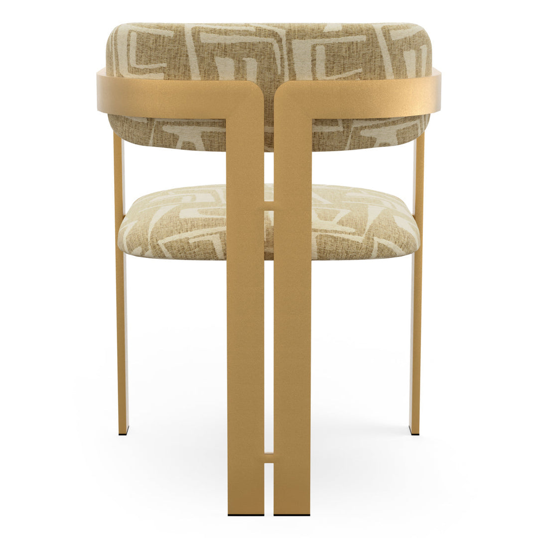 Dining Chair Donato Brushed Brass Finish Davenport Light Brown Chairs Eichholtz