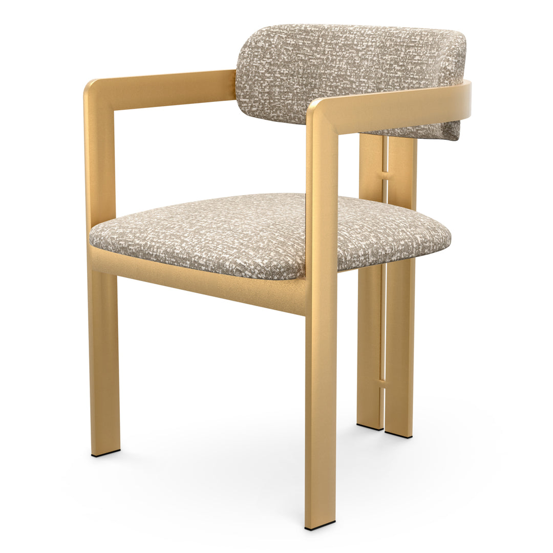 Dining Chair Donato Brushed Brass Finish Montclair Silver Eichholtz