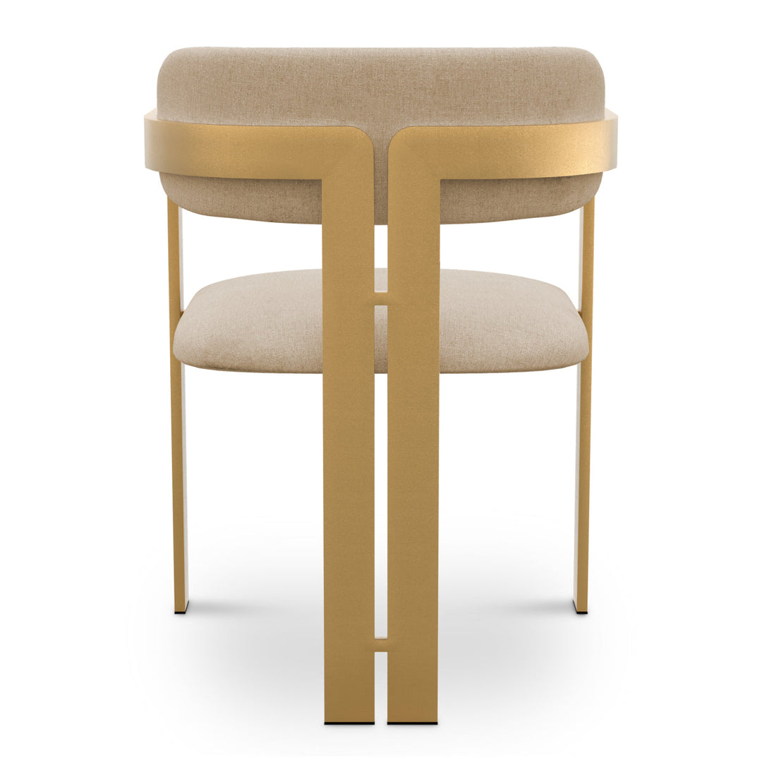 Dining Chair Donato Brushed Brass Finish Hastings Beige Chairs Eichholtz