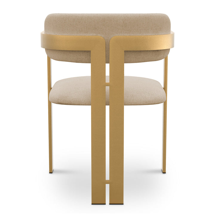 Dining Chair Donato Brushed Brass Finish Hastings Beige Chairs Eichholtz