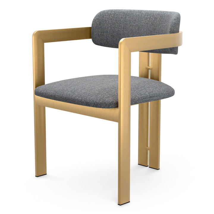 Dining Chair Donato Brushed Brass Finish Hastings Light Blue Chairs Eichholtz
