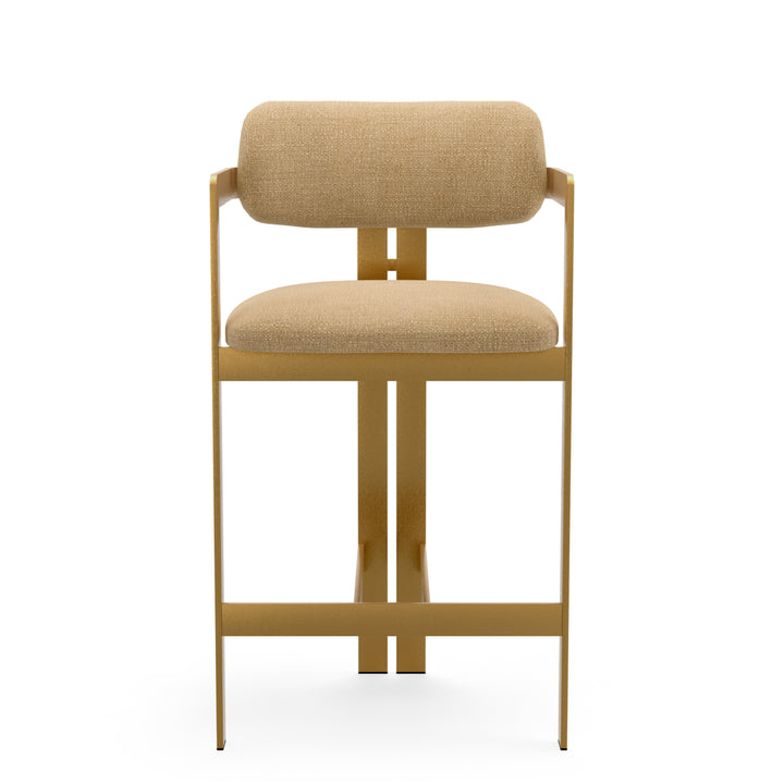 Counter Stool Donato Brushed Brass Finish Stratfort Honey Chairs Eichholtz
