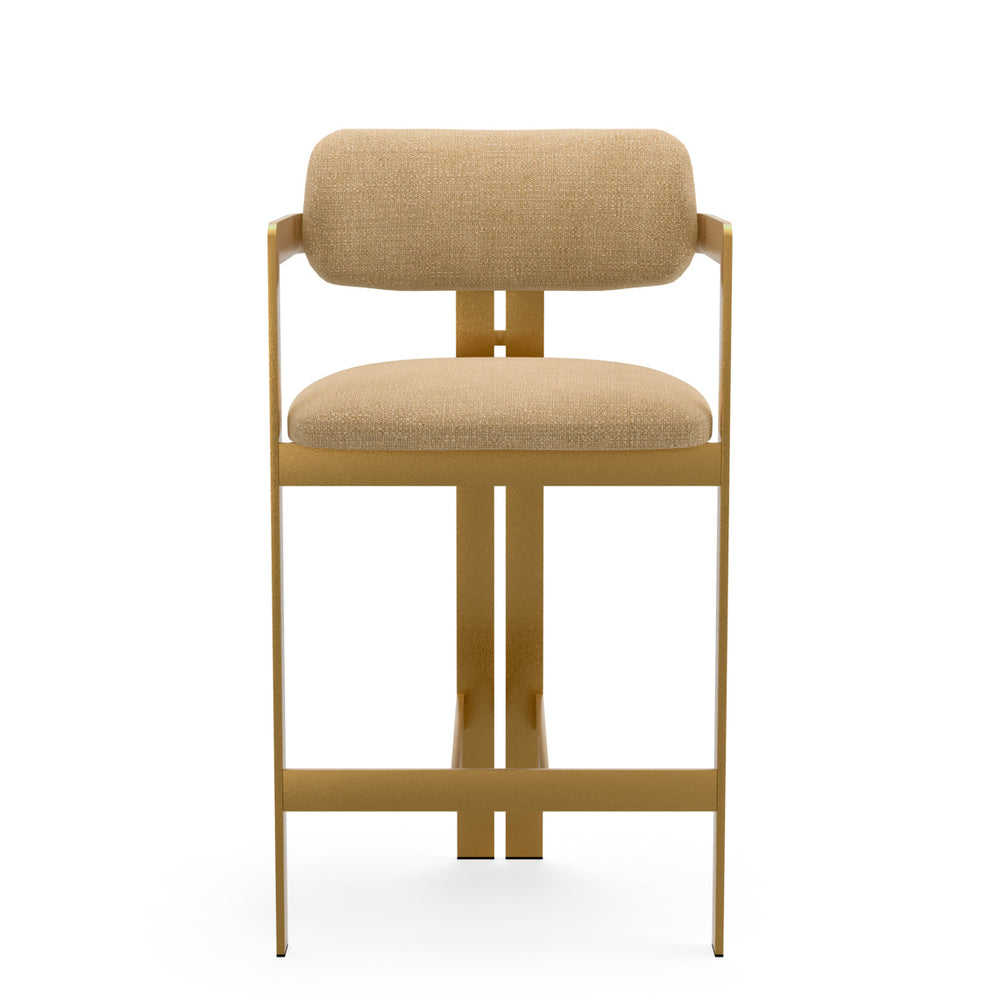 Counter Stool Donato Brushed Brass Finish Stratfort Honey Chairs Eichholtz