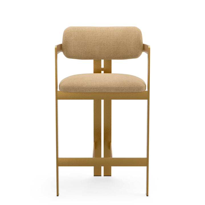 Counter Stool Donato Brushed Brass Finish Stratfort Honey Chairs Eichholtz