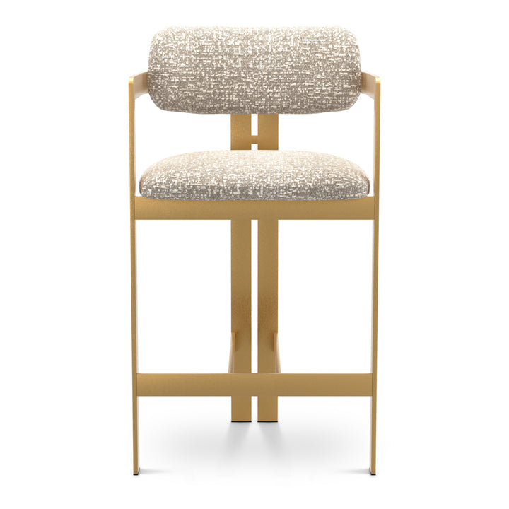 Counter Stool Donato Brushed Brass Finish Montclair Sliver Eichholtz