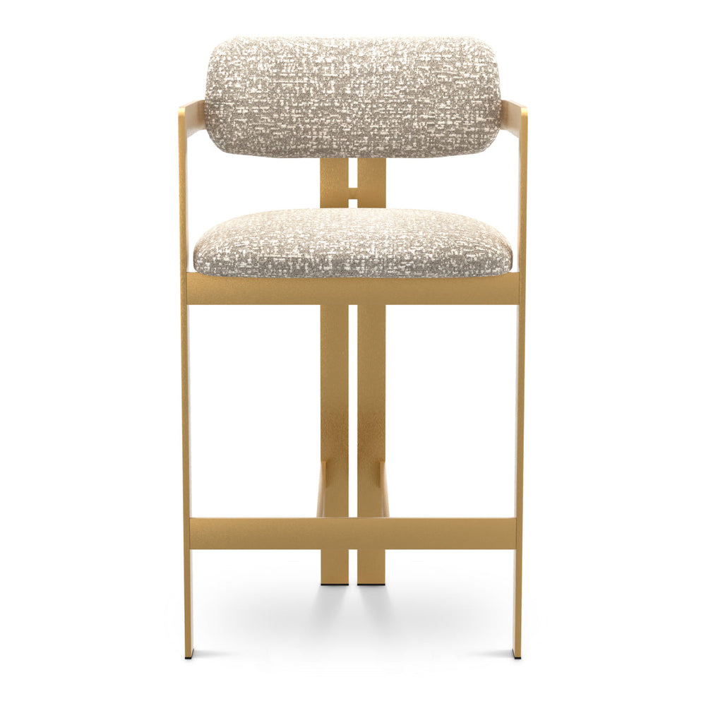 Counter Stool Donato Brushed Brass Finish Montclair Sliver Chairs Eichholtz