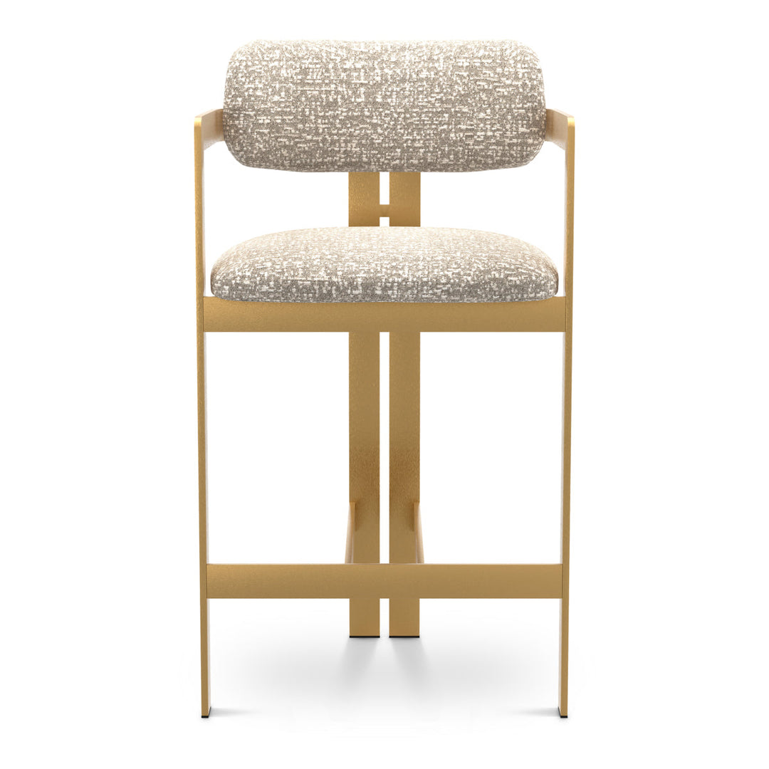 Counter Stool Donato Brushed Brass Finish Montclair Sliver Chairs Eichholtz