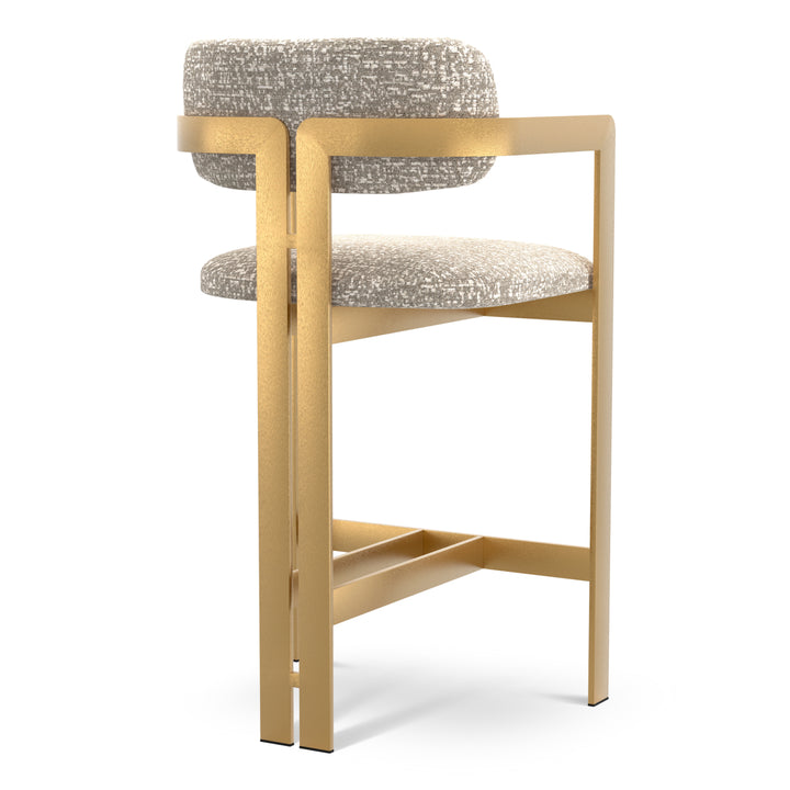 Counter Stool Donato Brushed Brass Finish Montclair Sliver Eichholtz