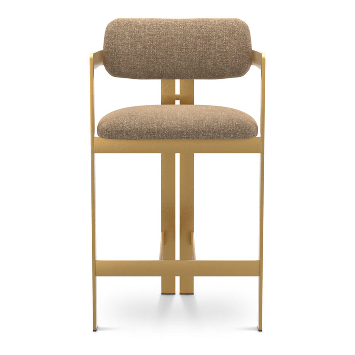 Counter Stool Donato Brushed Brass Finish Hastings Brown Chairs Eichholtz