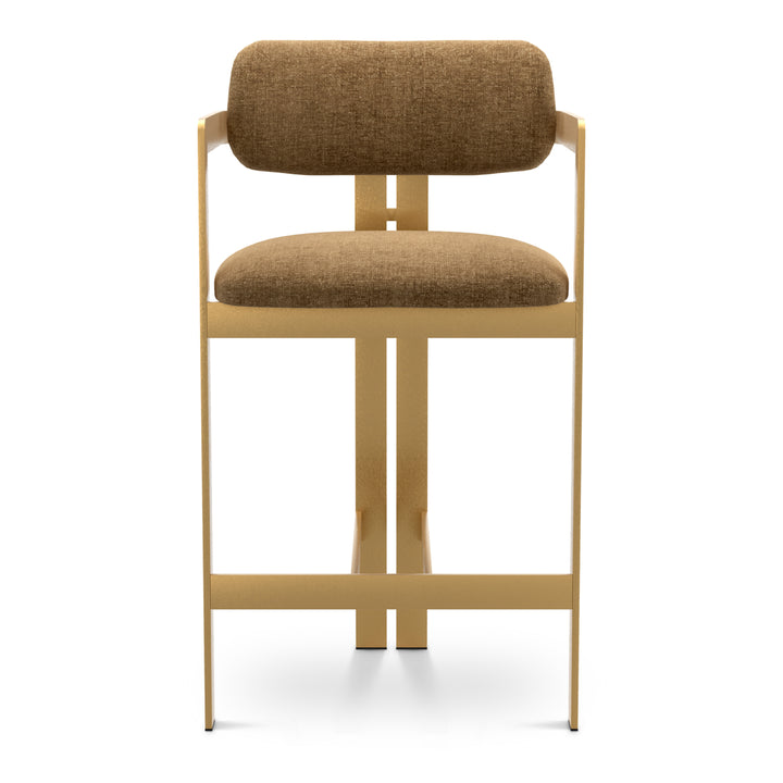 Counter Stool Donato Brushed Brass Finish Hastings Camel Eichholtz
