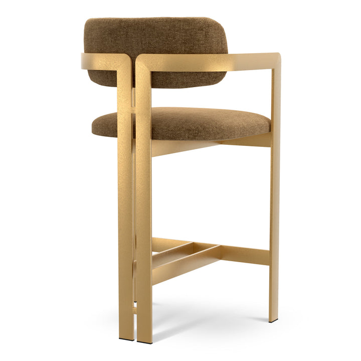 Counter Stool Donato Brushed Brass Finish Hastings Camel Chairs Eichholtz