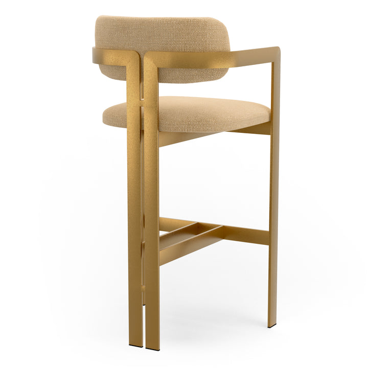 Bar Stool Donato Brushed Brass Finish Stratfort Honey Chairs Eichholtz
