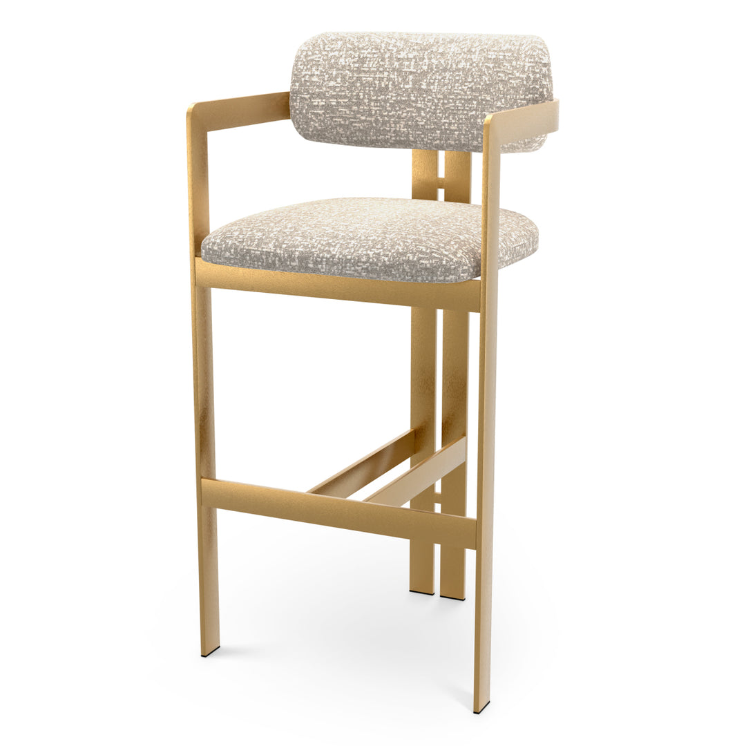 Bar Stool Donato Brushed Brass Finish Montclair Sliver Eichholtz