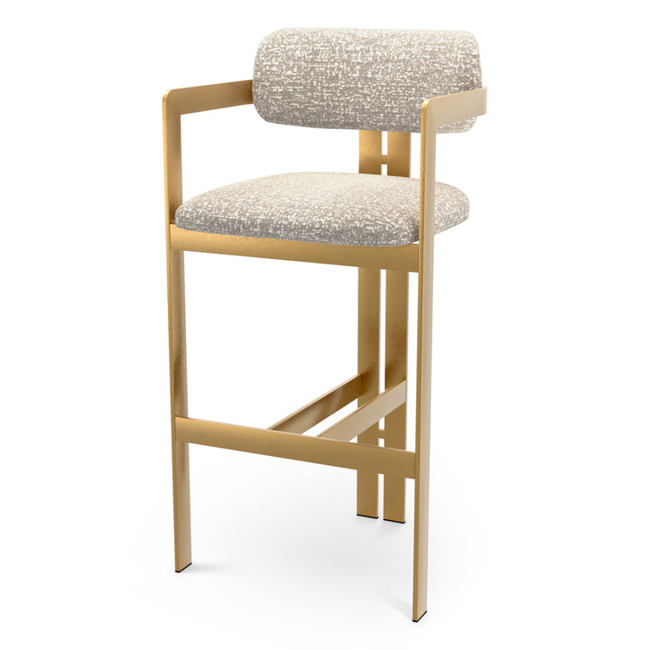 Bar Stool Donato Brushed Brass Finish Montclair Sliver Eichholtz