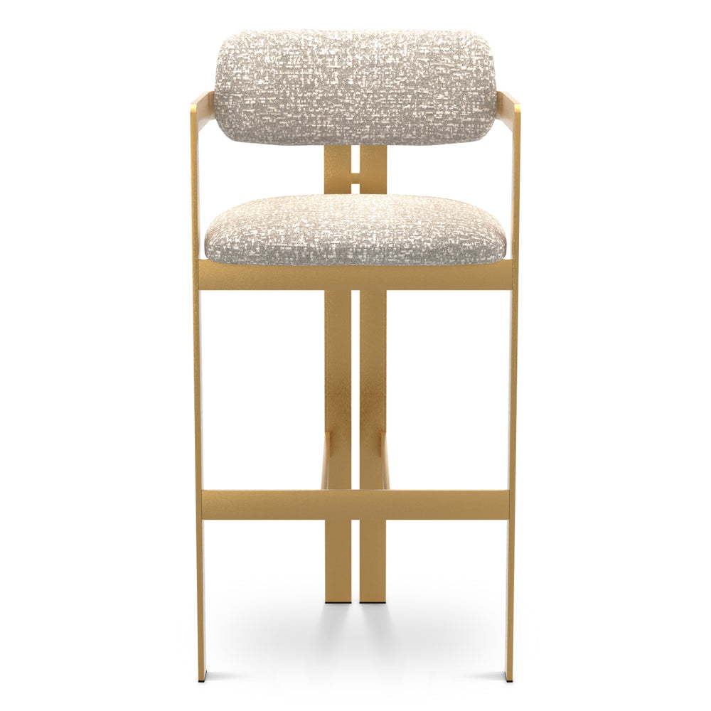 Bar Stool Donato Brushed Brass Finish Montclair Sliver Eichholtz