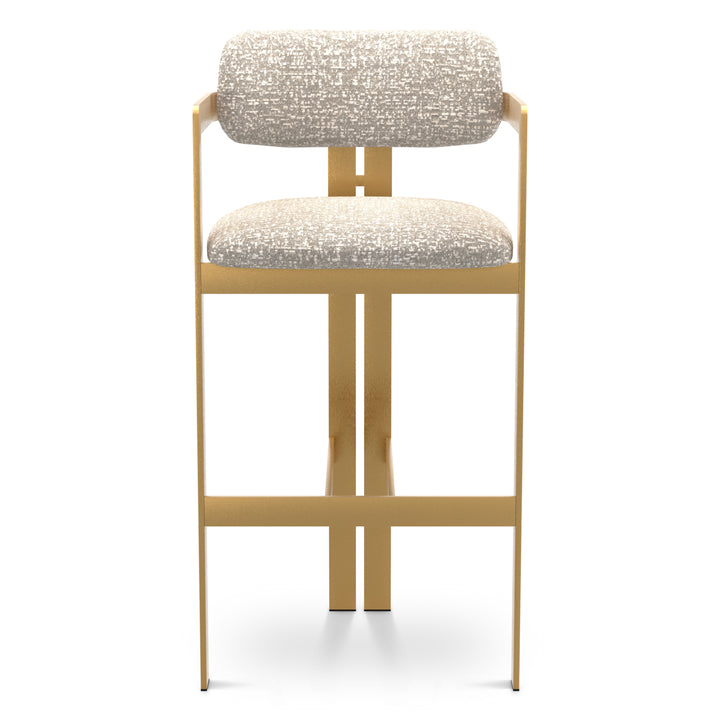 Bar Stool Donato Brushed Brass Finish Montclair Sliver Eichholtz