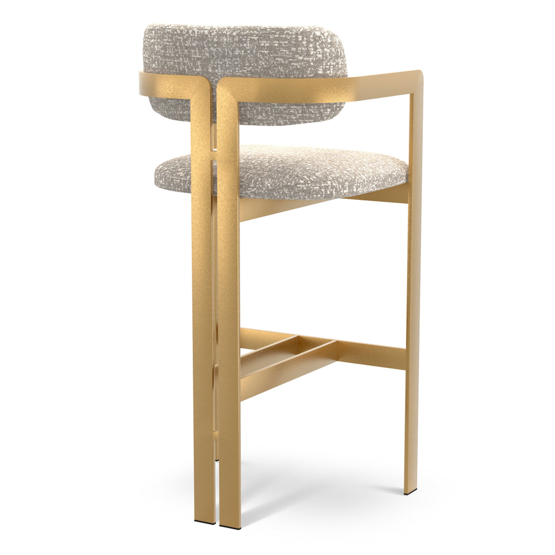 Bar Stool Donato Brushed Brass Finish Montclair Sliver Eichholtz