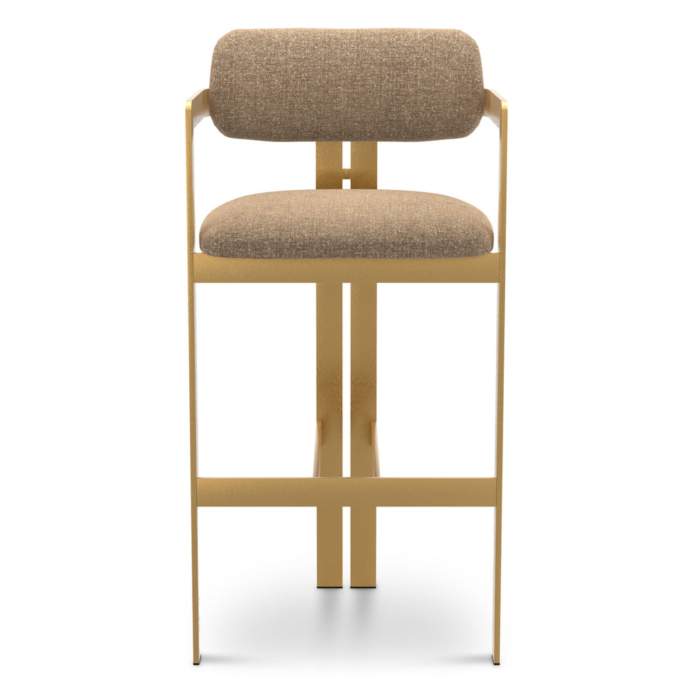 Bar Stool Donato Brushed Brass Finish Hastings Brown Chairs Eichholtz