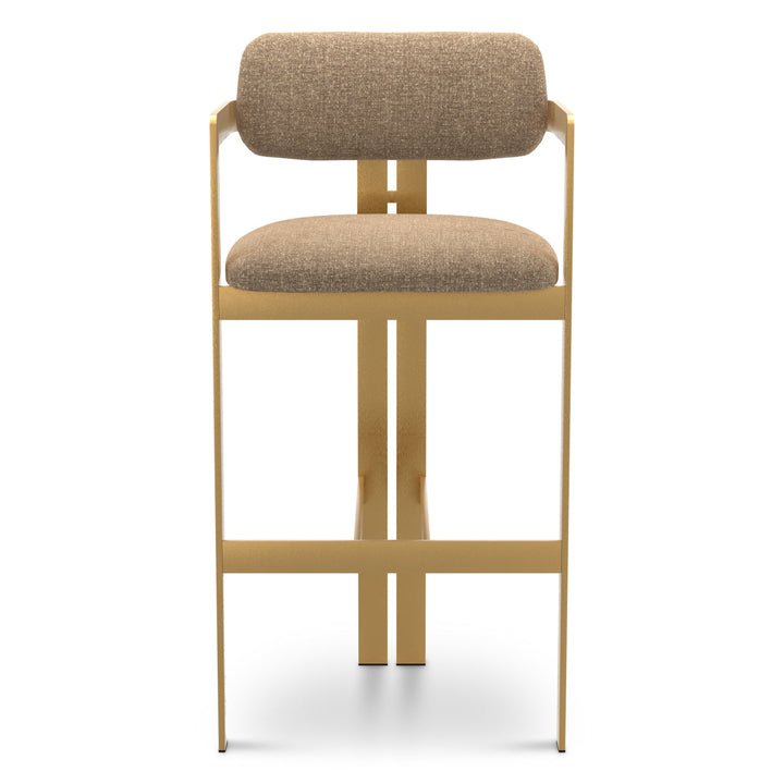 Bar Stool Donato Brushed Brass Finish Hastings Brown Chairs Eichholtz
