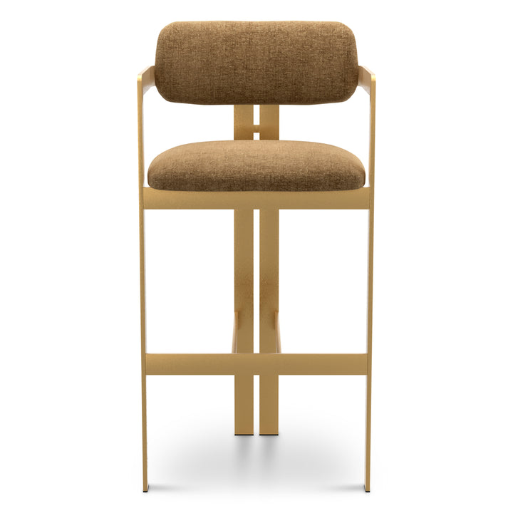 Bar Stool Donato Brushed Brass Finish Hastings Camel Eichholtz