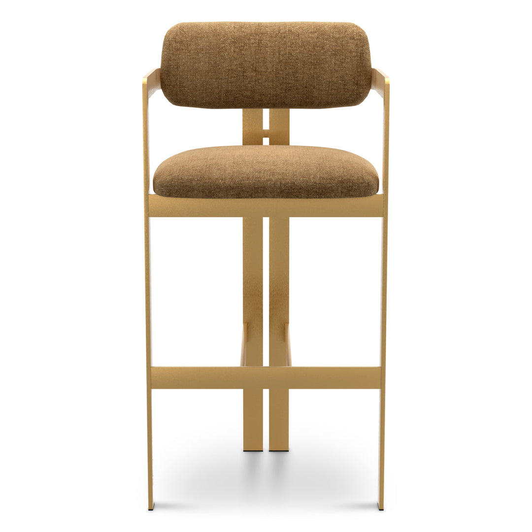 Bar Stool Donato Brushed Brass Finish Hastings Camel Chairs Eichholtz