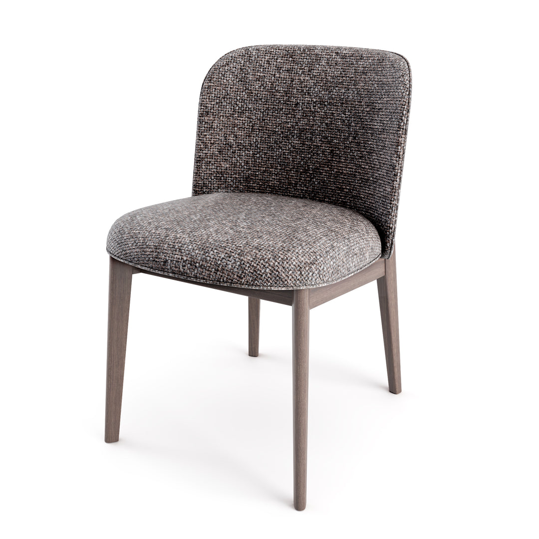 Abrey Chair in Various Finishes & Upholstery Calligaris Taupe Smoke