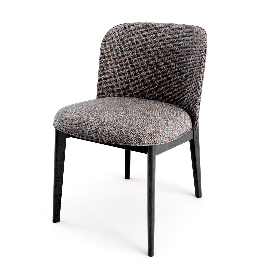 Abrey Chair in Various Finishes & Upholstery Calligaris Taupe Matt Black