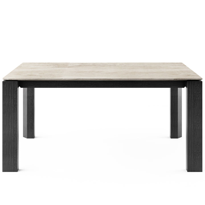Omnia Dining Table Extendable Graphite White Travertino  Calligaris   