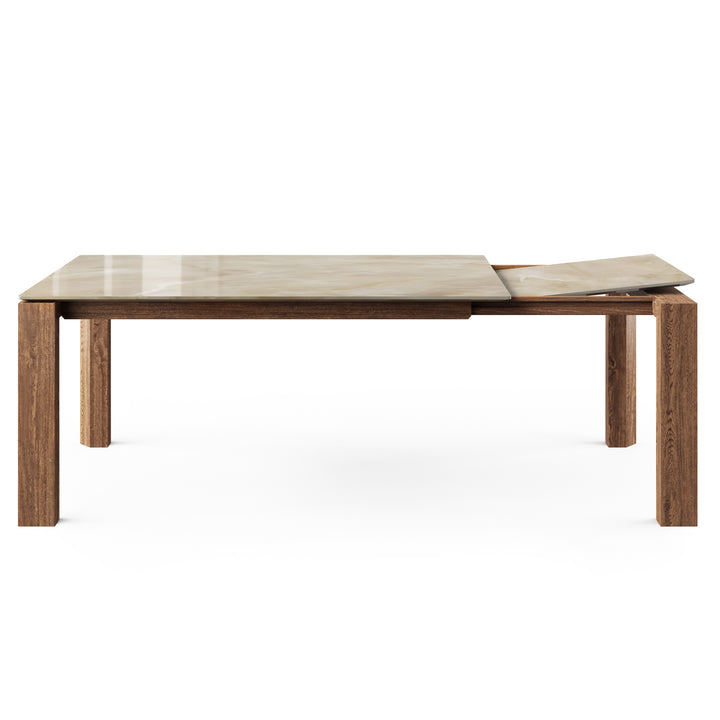 Omnia Dining Table Extendable with Marble and Wood Finish Options Calligaris